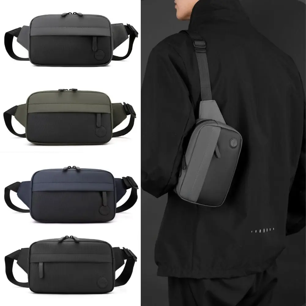 

Multi-pocket Nylon Chest Bag Waterproof Portable Diagonal Shoulder Bag Phone Pouch Adjustable Shoulder Strap Small Crossbody Bag