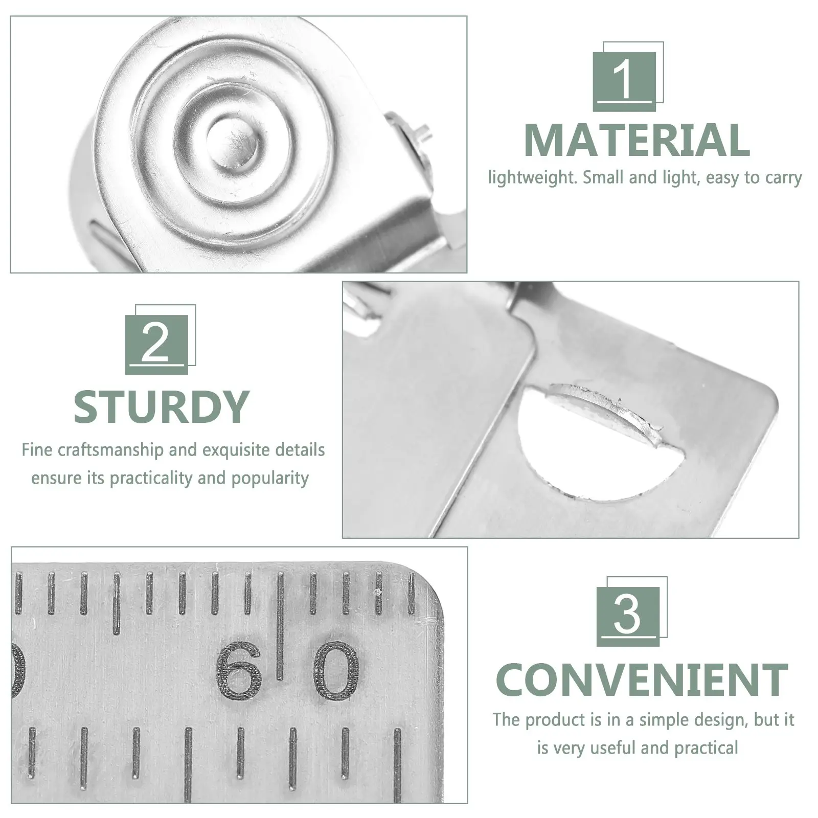 Tape Measuring Clip Stainless Steel Anti Rust Compact Lightweight Measurement Tool Positioning Marking Accessories