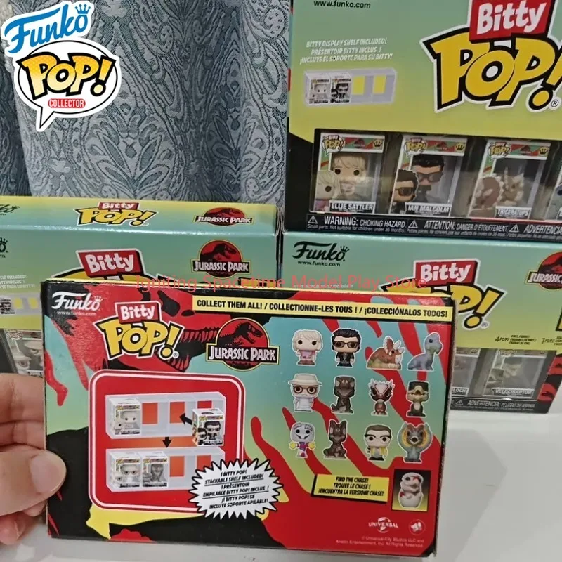 Figuras Coleccionables FUNKO Bitty Pop Jurassic Park: Ellie, Ian, John, Dennis, Mr. DNA, T-Rex, Brachiosaurus, Triceratops, Stygimoloch