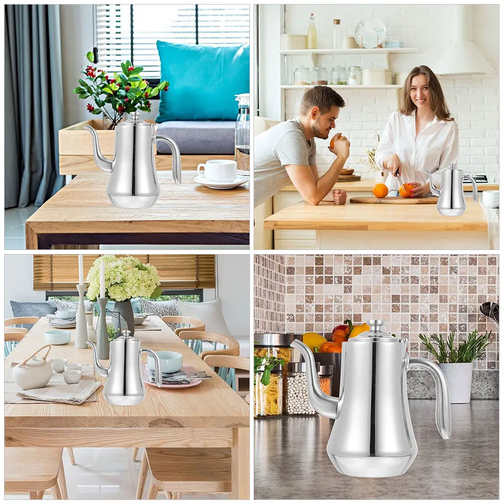 

Stainless Steel Water Kettle Household Tea Kettle Kitchen Tea Brewer Practical Anti-Scald Handle Convenient Daily Use