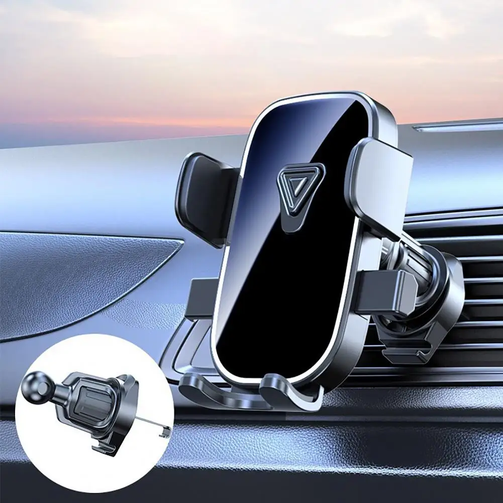 Car Phone Holder with Automatic Clamping Design Phone Stand One-Hand Operation Adjustable Angle Car Mount for Air Vent