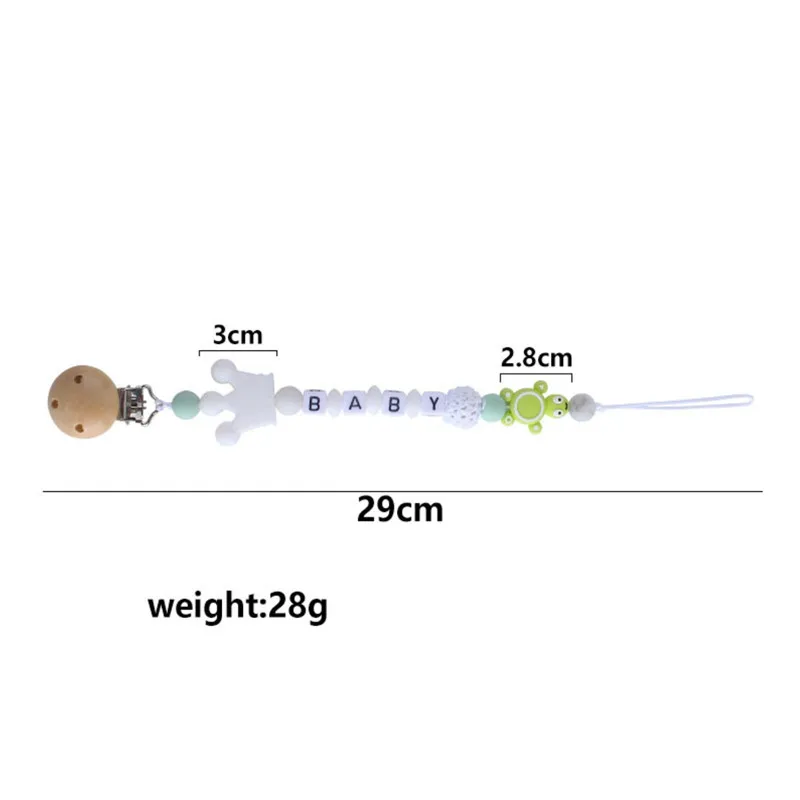 수제 젖꼭지 클립 거치대 체인, 실리콘 젖꼭지 체인, 거북이 아기 젖니 체인, 맞춤형 이름