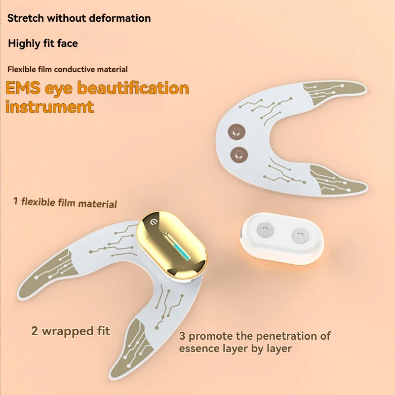 EMS masque pour les yeux Patch visage masseur pour les yeux yeux Lifting soulagement de la Fatigue sacs pour les yeux cernes Massage du globe oculaire stimulateur musculaire Facia