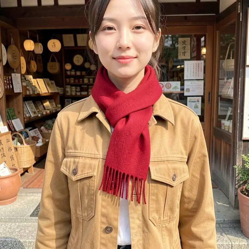 snood polar fleece double sided for girls snood thickened cross collar dust blocking for long time wearing shawl
