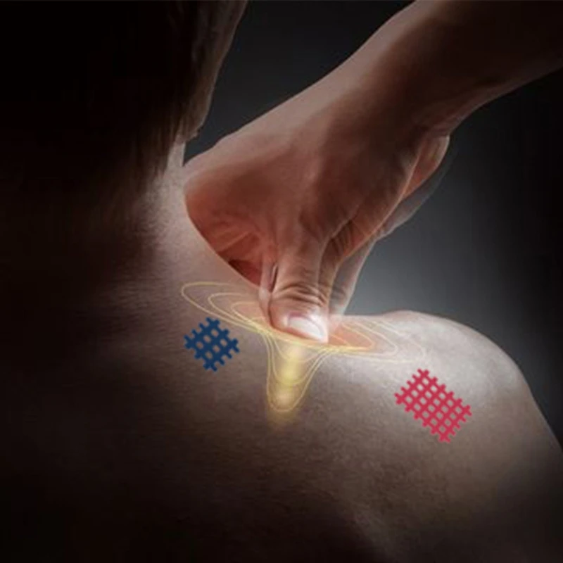 Kindmax healthcare spi-ral สำหรับ cross kinesiology tape กายภาพบำบัดสำหรับ cross plester otot ความเจ็บปวดจำนวน10แผ่น