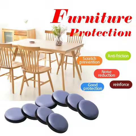 4pcs Adhesive Furniture Leg Slider Chair Glides Pads Easy Move Heavy Furniture Kitchen Appliances Moving Pad Floor Protector Mat