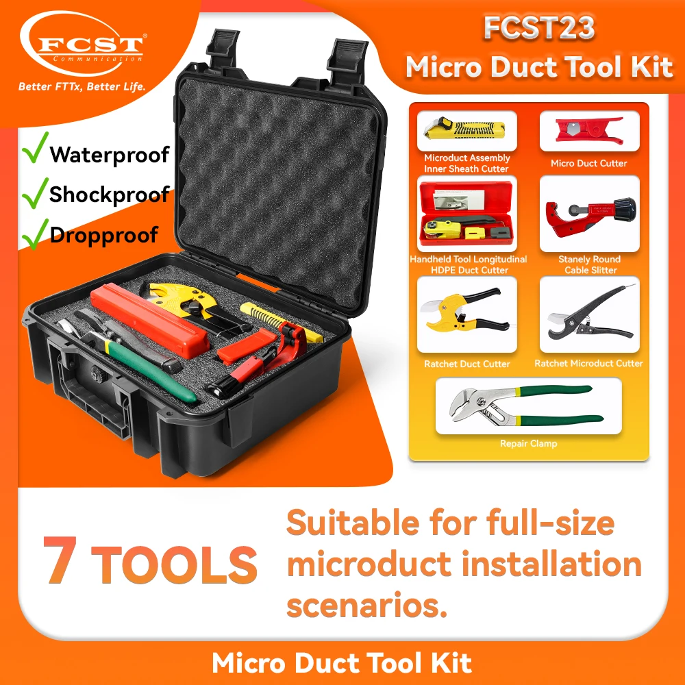 

FCST Fiber Optic Micro Duct Standard Tool Kit Suitable For Full-size Microduct Installation