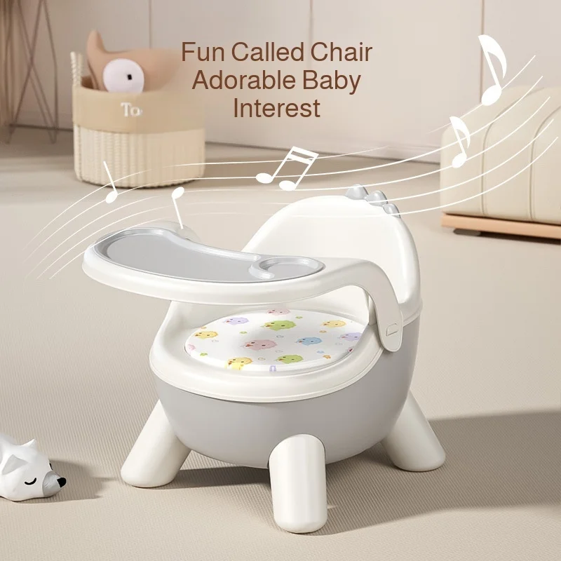 Cute Baby Infant Toddler Eating Dining Sound Chair Backrest Sit Learning Stool Multifunction Home Removable Table Seat for Kids
