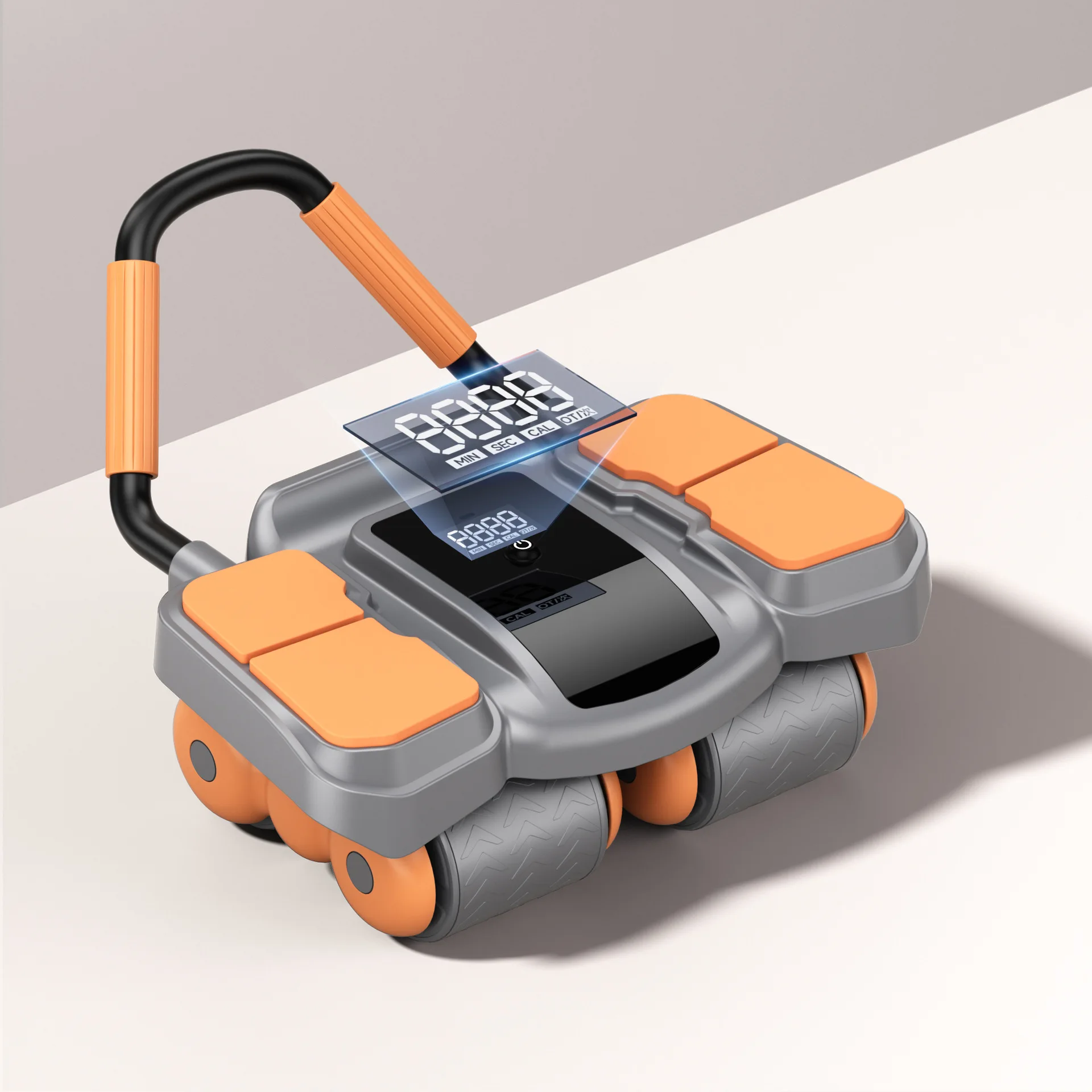 Variant: Gray orange abdominal wheel-four wheels and four elbows/lcd screen
