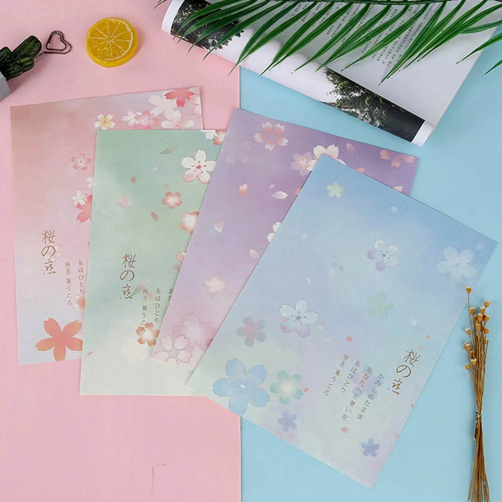 

Premium Letter Creative Blossoms Pattern Writing Paper Japanese Style Stationery Note Paper For Students Traditional Mail