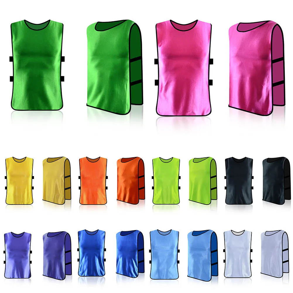 Chaleco de fútbol Rugby 12 colores Cricket poliéster ligero fútbol deportes BIBS camisetas transpirables ajuste suelto