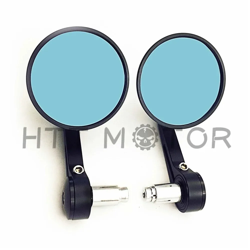 Motorcycle CNC Bar End Rearview Round Mirror for 7/8