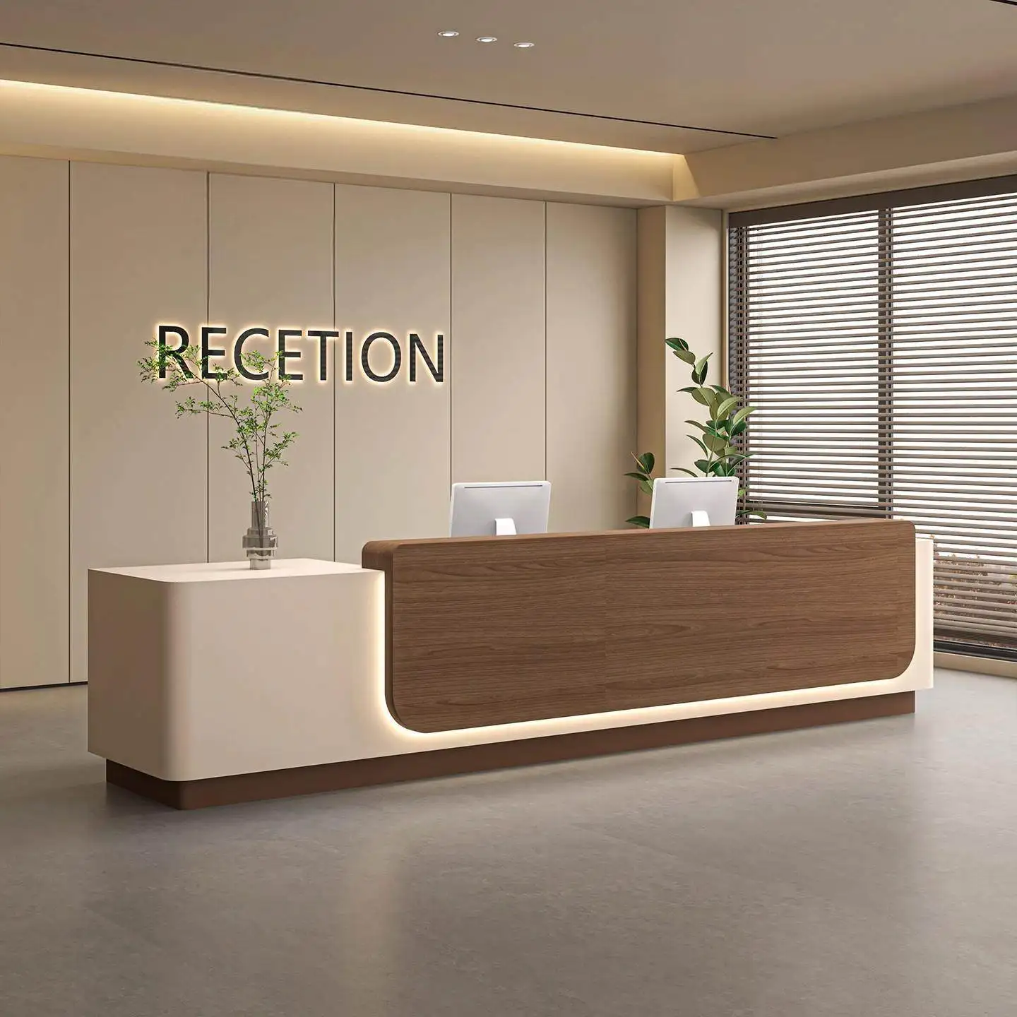 Reception Cashier Simple Modern Beauty Shop Hotel Bar Reception