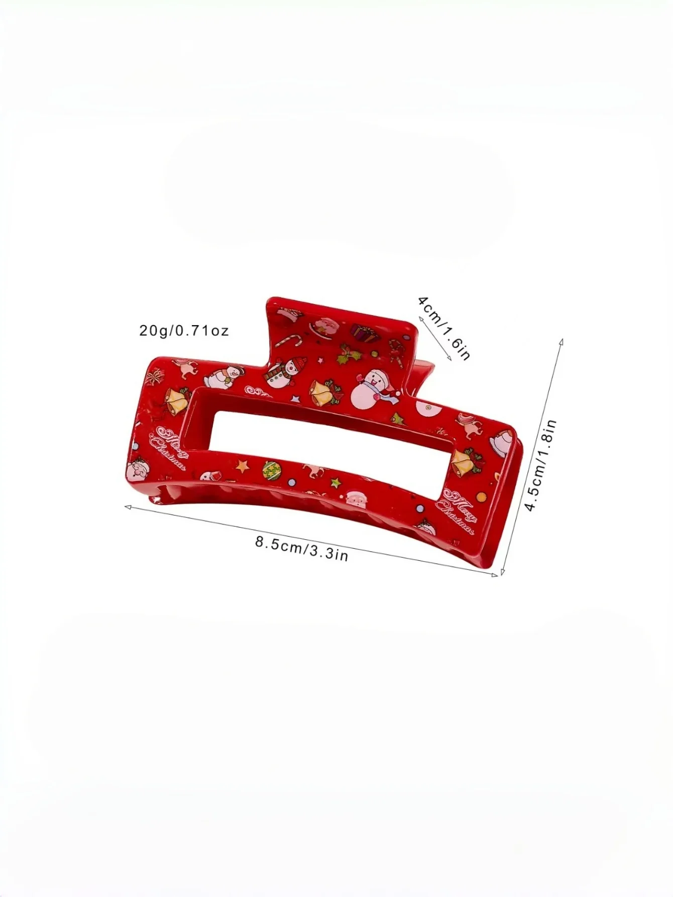 Christmas Cute Reindeer Snowman Print Funny Hair Claw Accessories, Perfect for Women and Girls Daily Wear, Fun and Festive