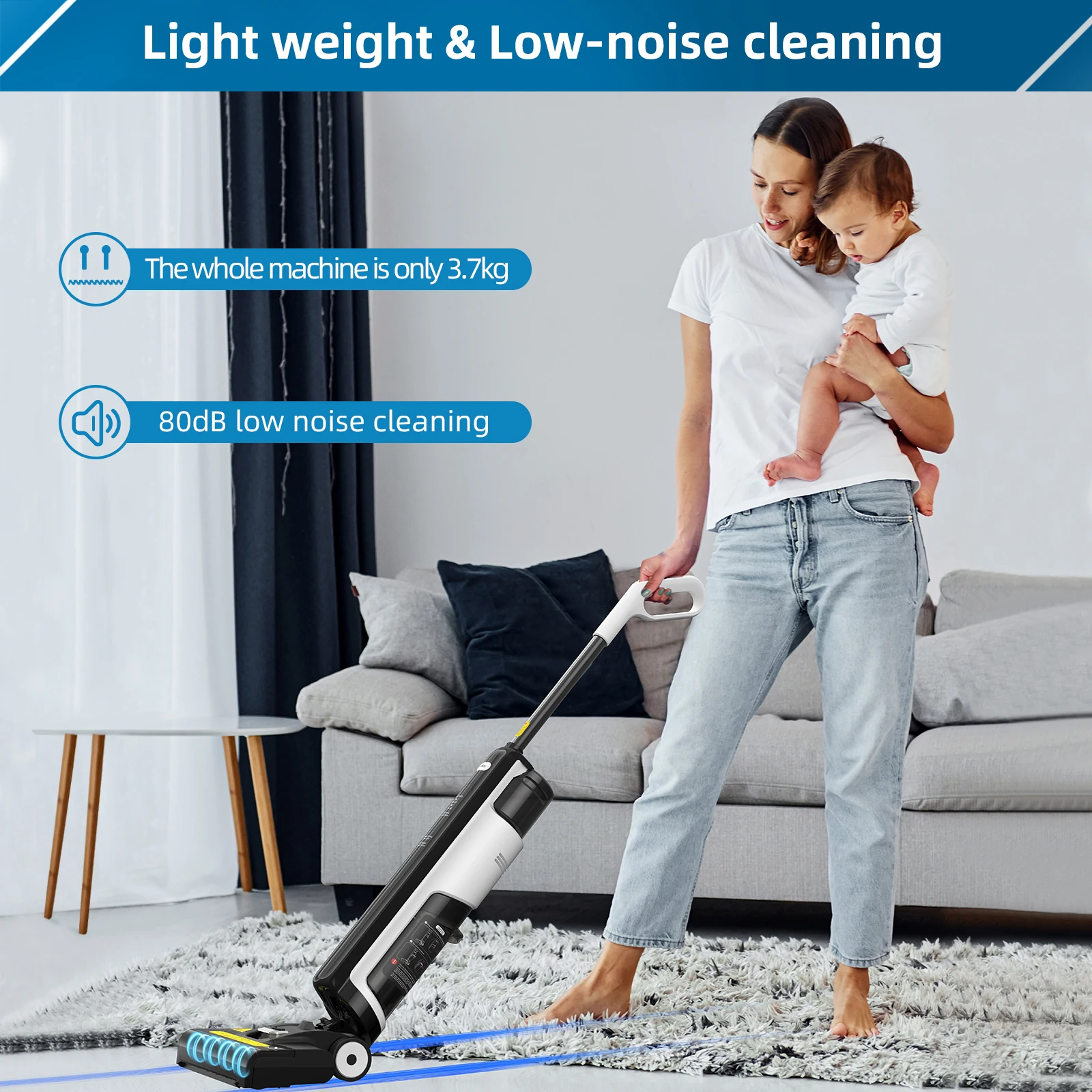 Redkey W12 SE Wireless Wet Dry Vacuum Cleaner Multi-Surface Smart Cordless Mop Floor Washer Handheld Household Self-Cleaning