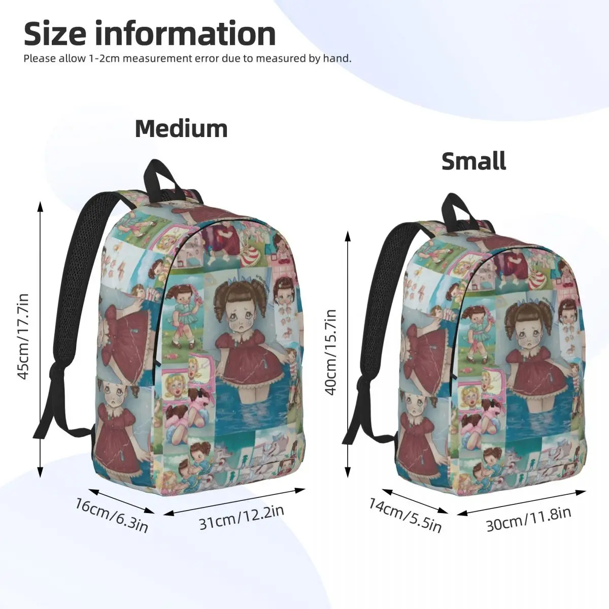 Melanie Martinez mochila para homens e mulheres, mochila leve para negócios, bolsa de ombro para computador portátil portátil, portais turísticos, adolescente, estudante