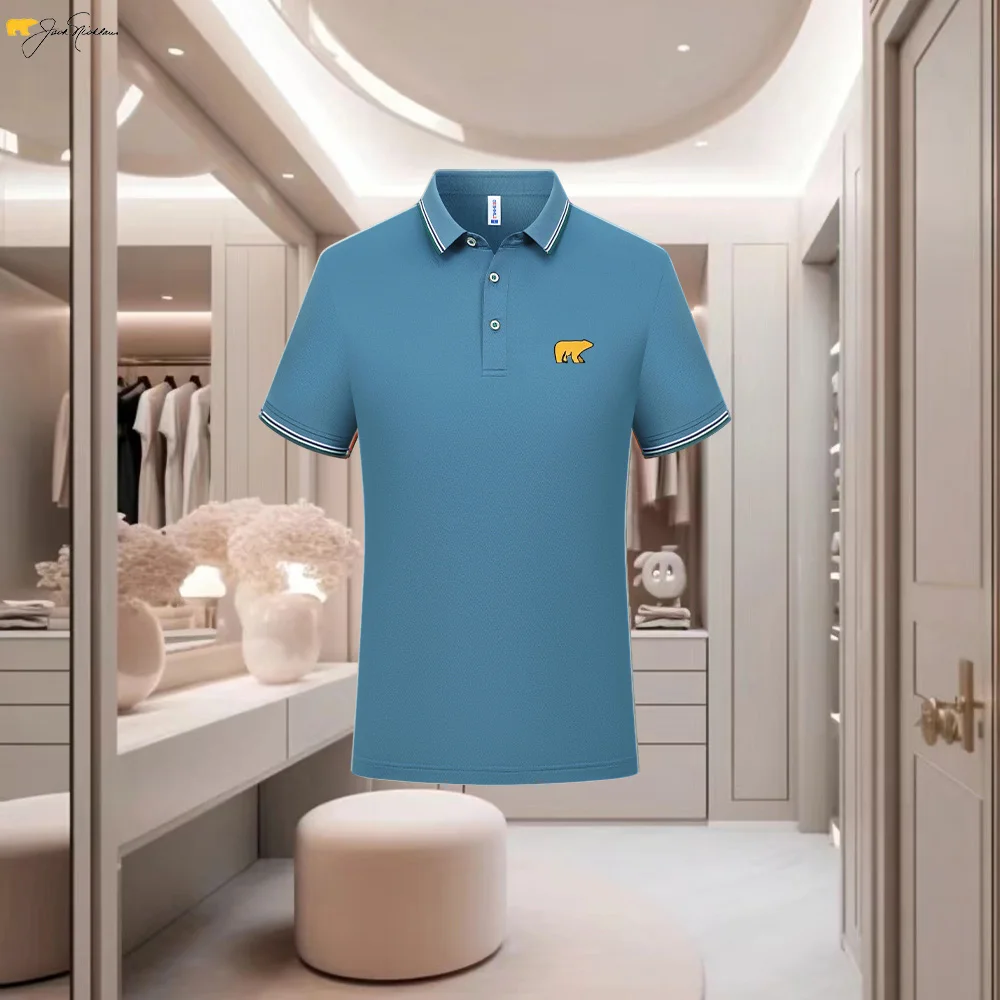 2026 Hot Sale Men's Summer Casual Breathable Comfortable Polo Shirt Men's Solid Color High Quality Short Sleeve T-Shirt
