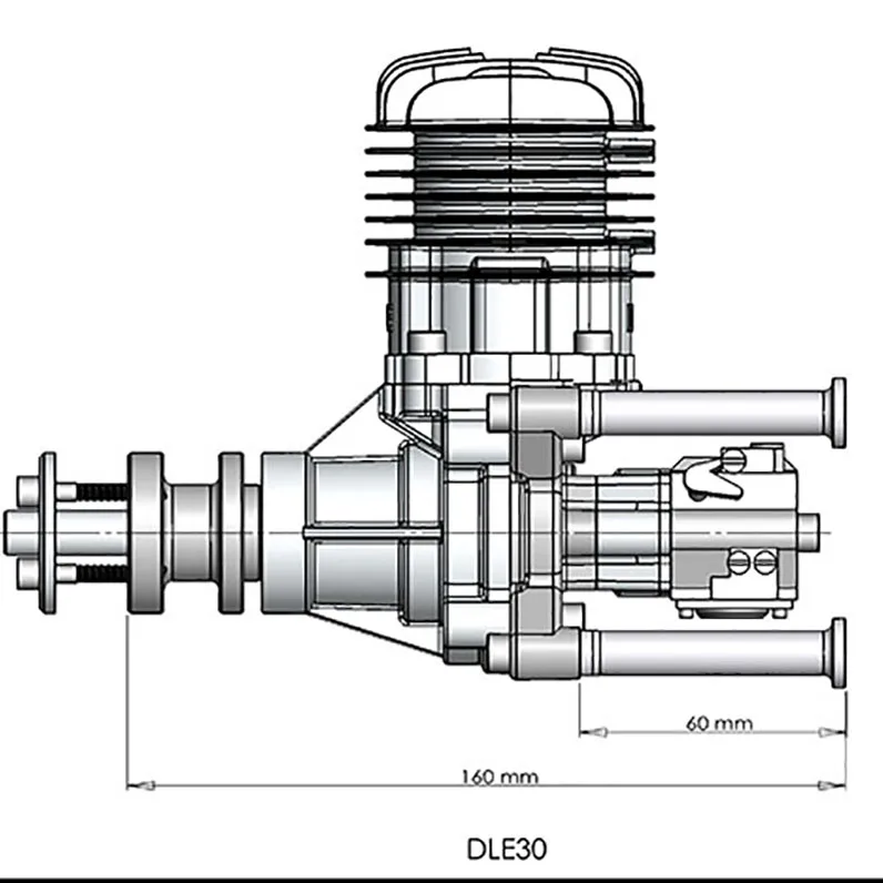 New DLE 30 30CC GAS Engine DLE30,DLE-30,DLE30CC RC Engine for Radio Control RC Airplane Model,Original Metal,One Piece,Hot Items