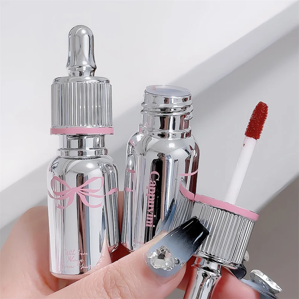 Rose Lipstick Moisturizing Waterproof Sexy Red Lip Tint Pigmnet Fog Lip Mud Lip Balm Slim Tube Lips Makeup Cosmetic