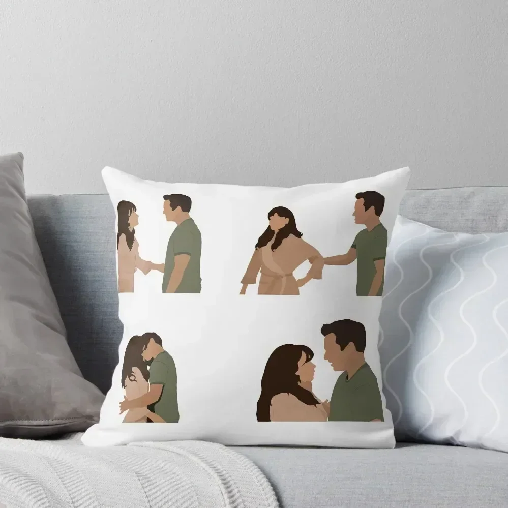 

Nick and Jess first kiss scene Throw Pillow Pillowcase Cushion christmas ornaments 2025 ornamental pillows pillow
