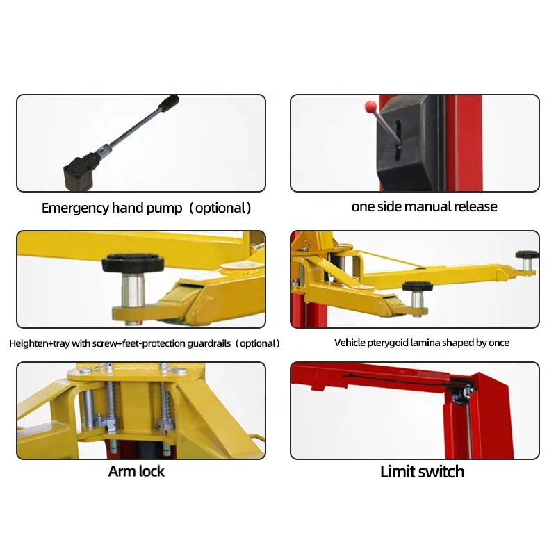 5-ton Car Repair Lifting Platform, Hydraulic Asymmetric Gantry, Unilateral Unlocking Two Post Car Lift