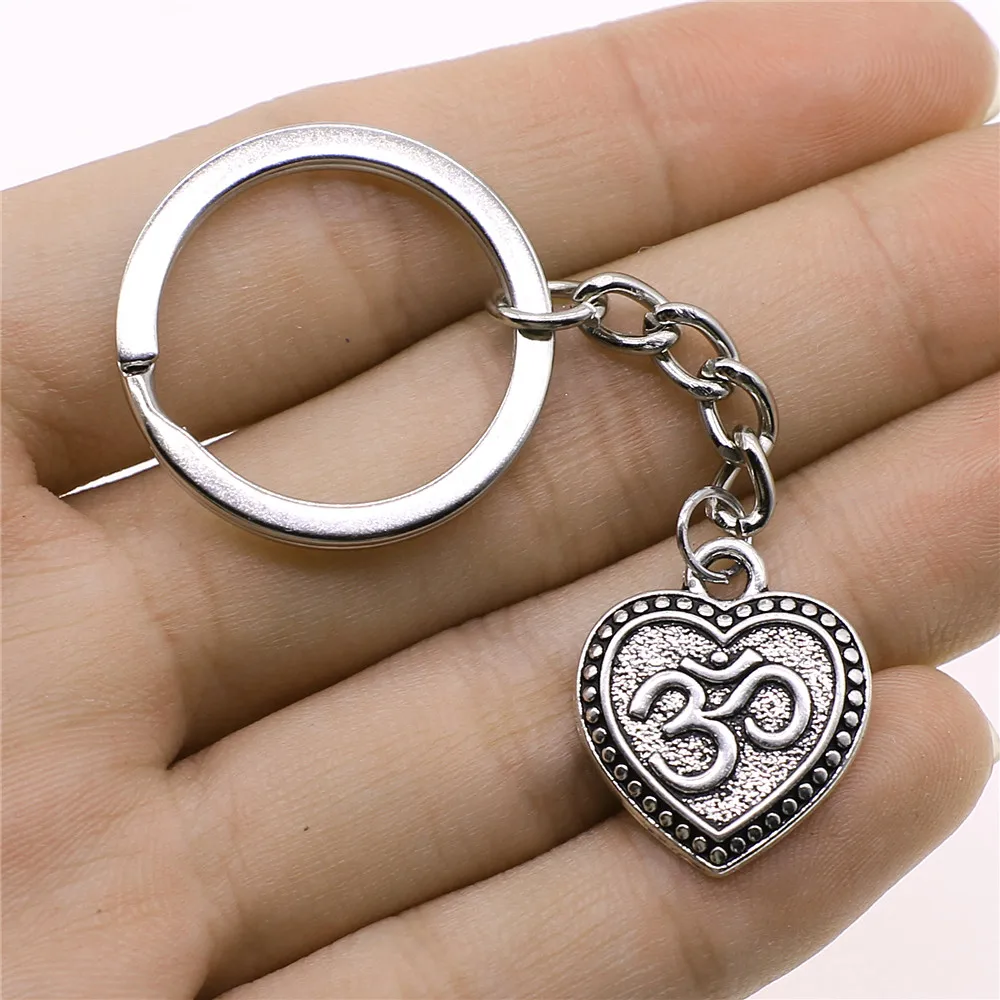 New Pendant Om Charm Metal Keychain Om Movement Key Accessories Gift For Wife Car Key Chain Women