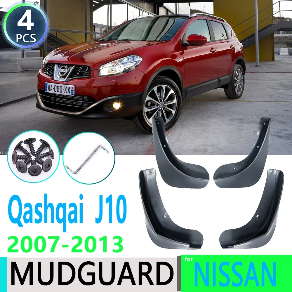 for Nissan Qashqai J10 2007 2008 2009 2010 2011 2012 2013 Fender Mudguard Mud Flaps Guard Splash Flap Mudguards Car Accessories