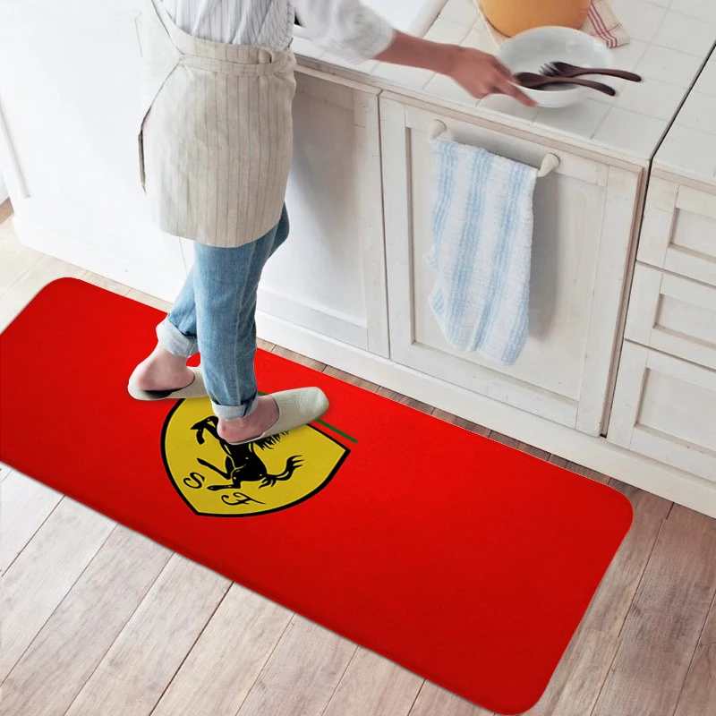 Non Slip Carpet for Bedroom S-Ferraris Room Floor Carpet for Home Entrance Floor Mats Front Door Mat Bathmat Funny Doormat Foot