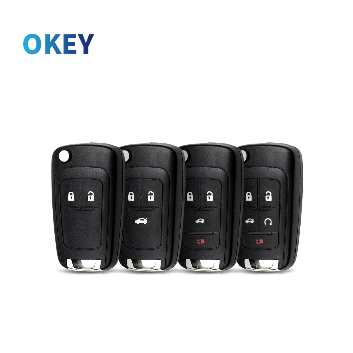 Okey Remote Car Key Shell For Chevrolet Cruze Epica Lova Camaro Impala Fit Astra J Corsa E Insignia Zafira C 2 3 4 5BT Cover Cas