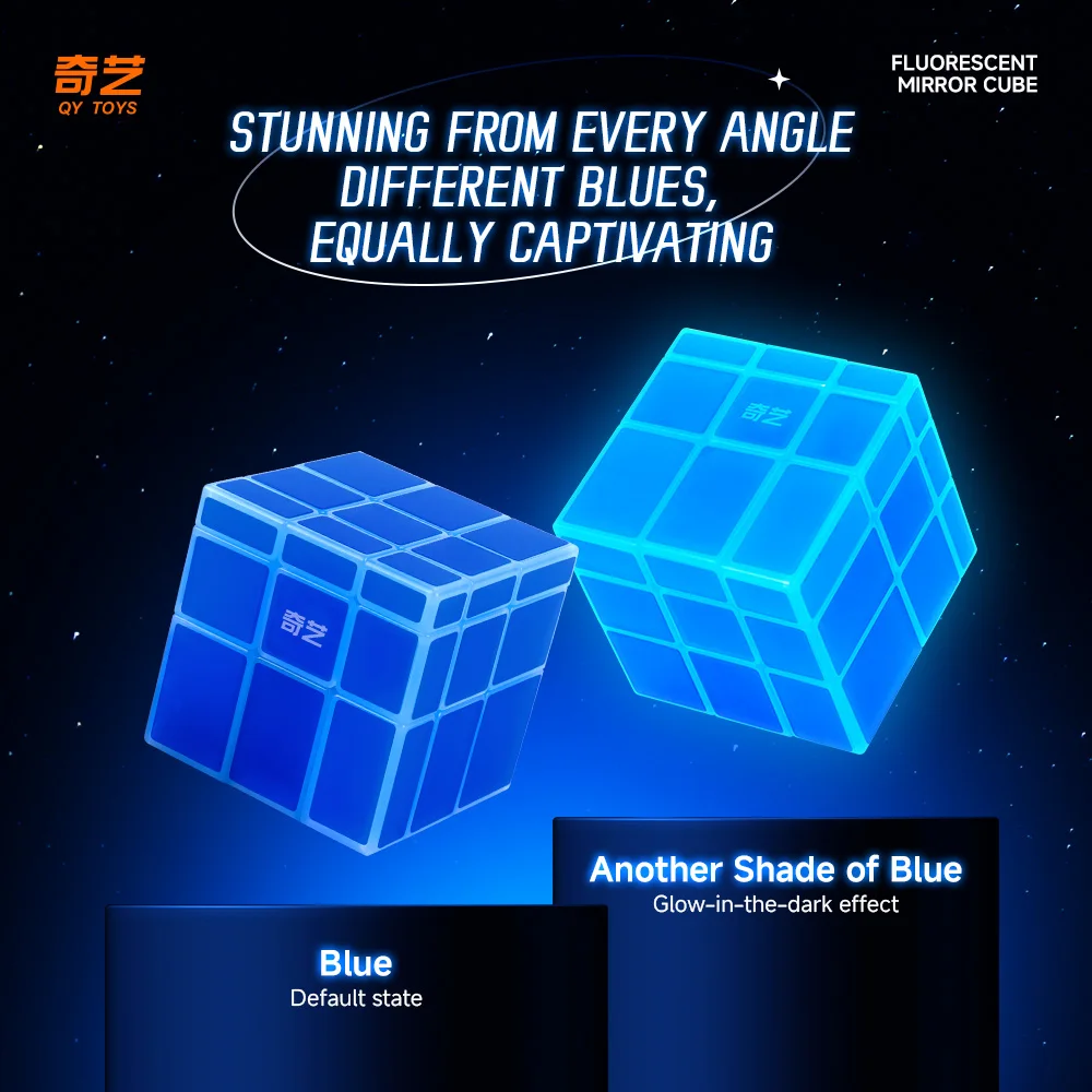 

QiYi флуоресцентное зеркало 3X3 куб 3X3X3 Magic Cube профессиональные игрушки-головоломки детский подарок 3x3 Speedcube Magico Cubo