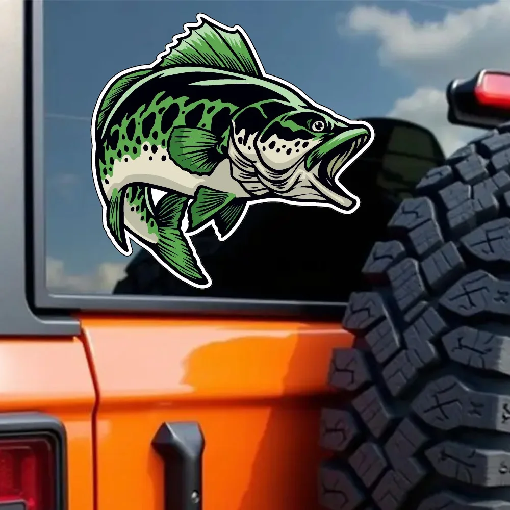 

Large Mouth Bass Fish Fishing Waterproof Vinyl Car Sticker for Bumper, Window, Truck, Laptop, Durable Decal