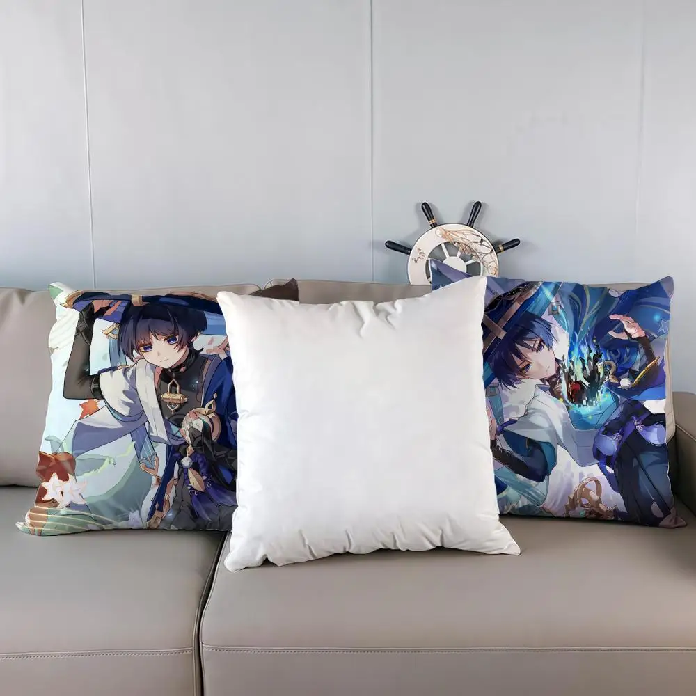 

Scaramouche Genshin Impact Pillow Case Multi sized car seat cushions, luxurious home office, sofa decorative pillowcases
