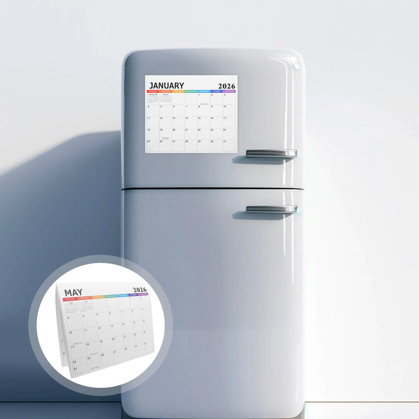 

Monthly Fridge Calendar Magnet 18 Months January 2026 to June 2027 Magnetic Refrigerator Planner Kitchen Organizer Family