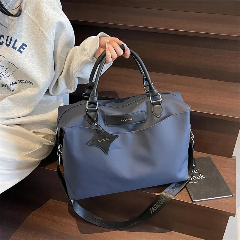 

Casual Korean Sle Large Capaci Handbag Travel Bag ort Trip Outdoor Lage Bag ex oulder Bag Ox Cloth Foldable