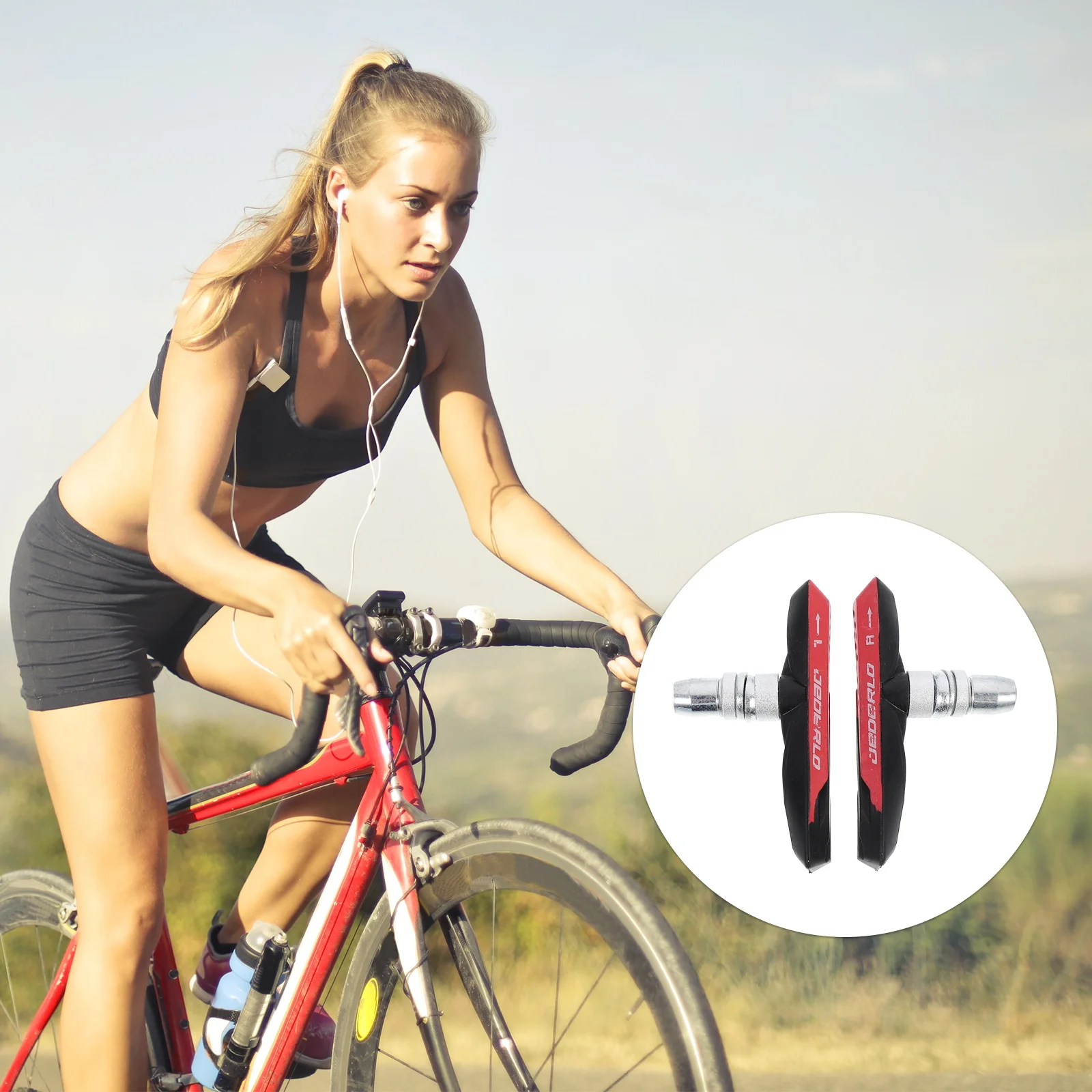 

Bike Brake Pads Disc Replacement Cover Rubber Material Oil Resistance Heat Strong Adhesion Widened Design Large Rim