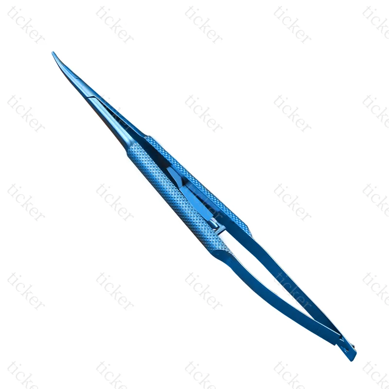 Castroviejo Needle Holders with lock Straight Curved Tip tweezer Clip forceps Titanium eyelid tools