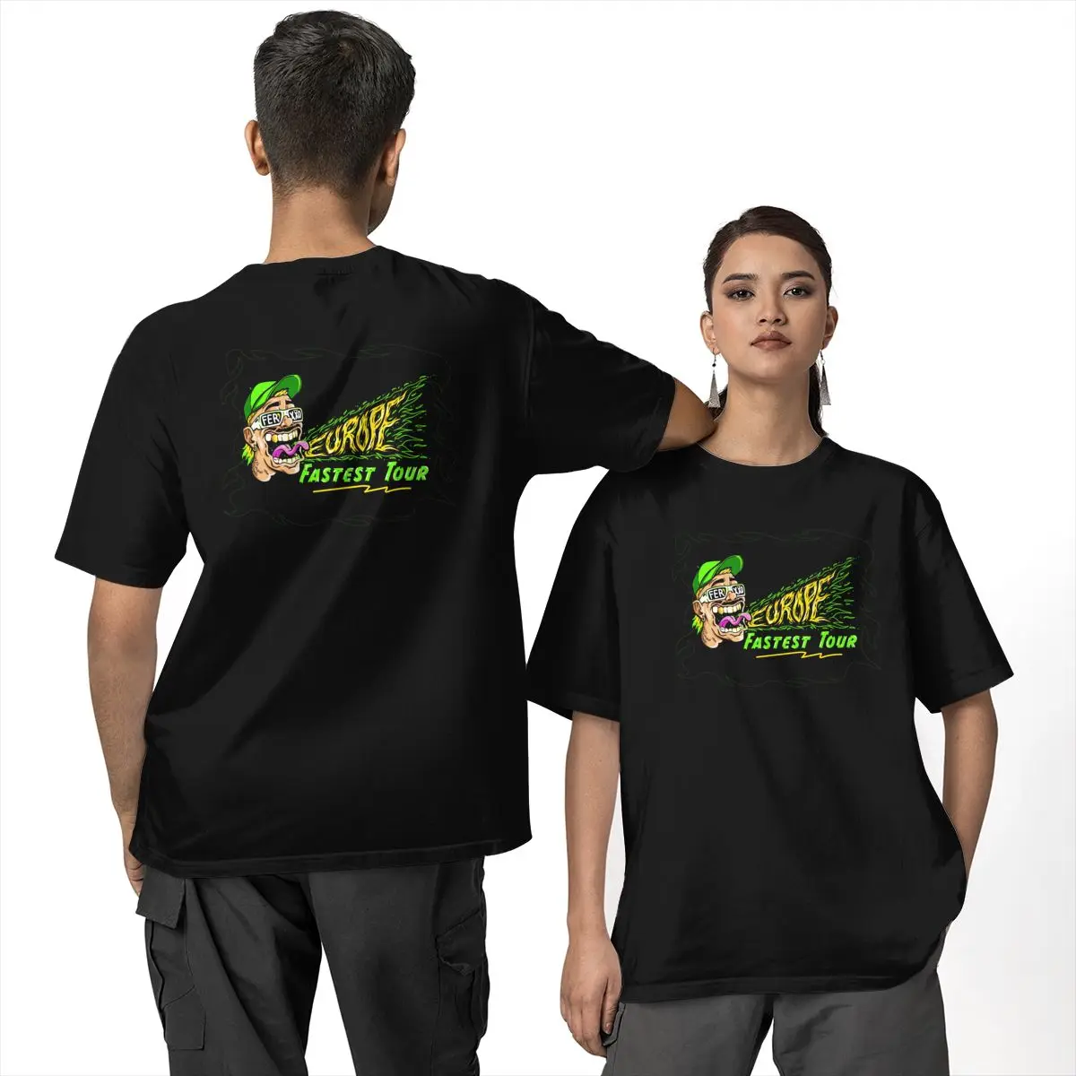 

Футболка Feid Ferxxo Fastest Tour, уличная одежда для пар, футболки из 100% хлопка, летние футболки с круглым вырезом в стиле хип-хоп, повседневные топы больших размеров