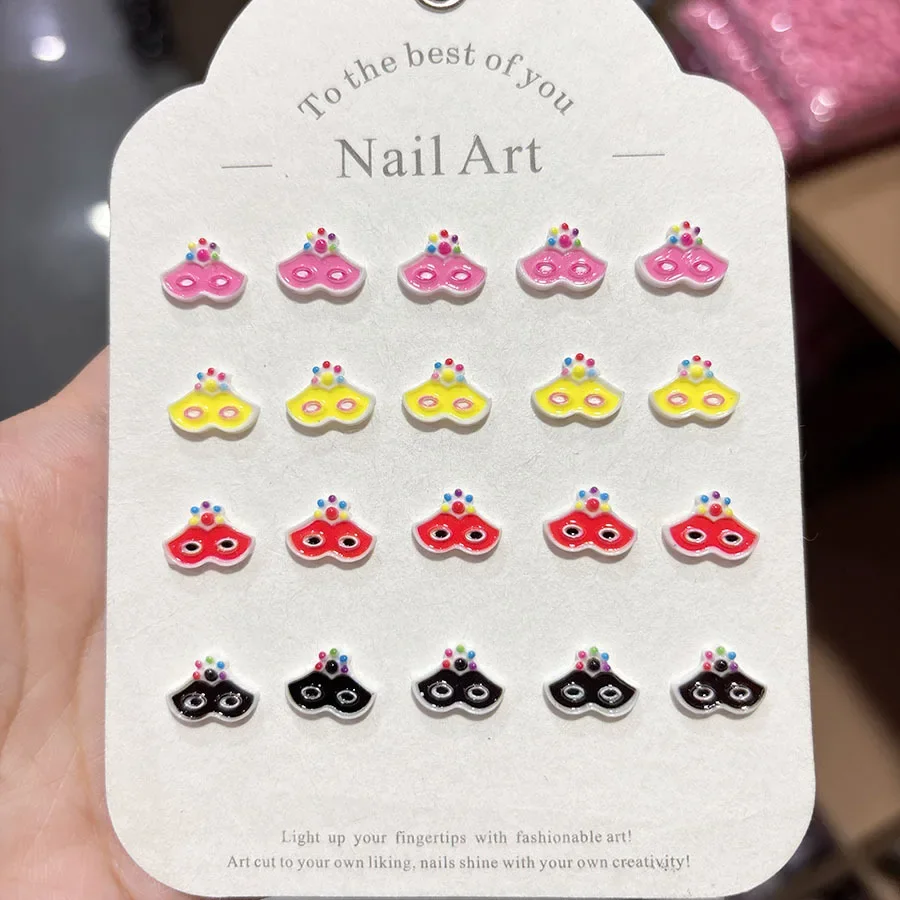 100 قطعة/الحزمة 9*11 مللي متر الكرتون العين الراتنج مسمار السحر-مرح ثلاثية الأبعاد مسمار ديكور فني ، غريب الأطوار لتقوم بها بنفسك مسمار الملحقات للتقليم متعة