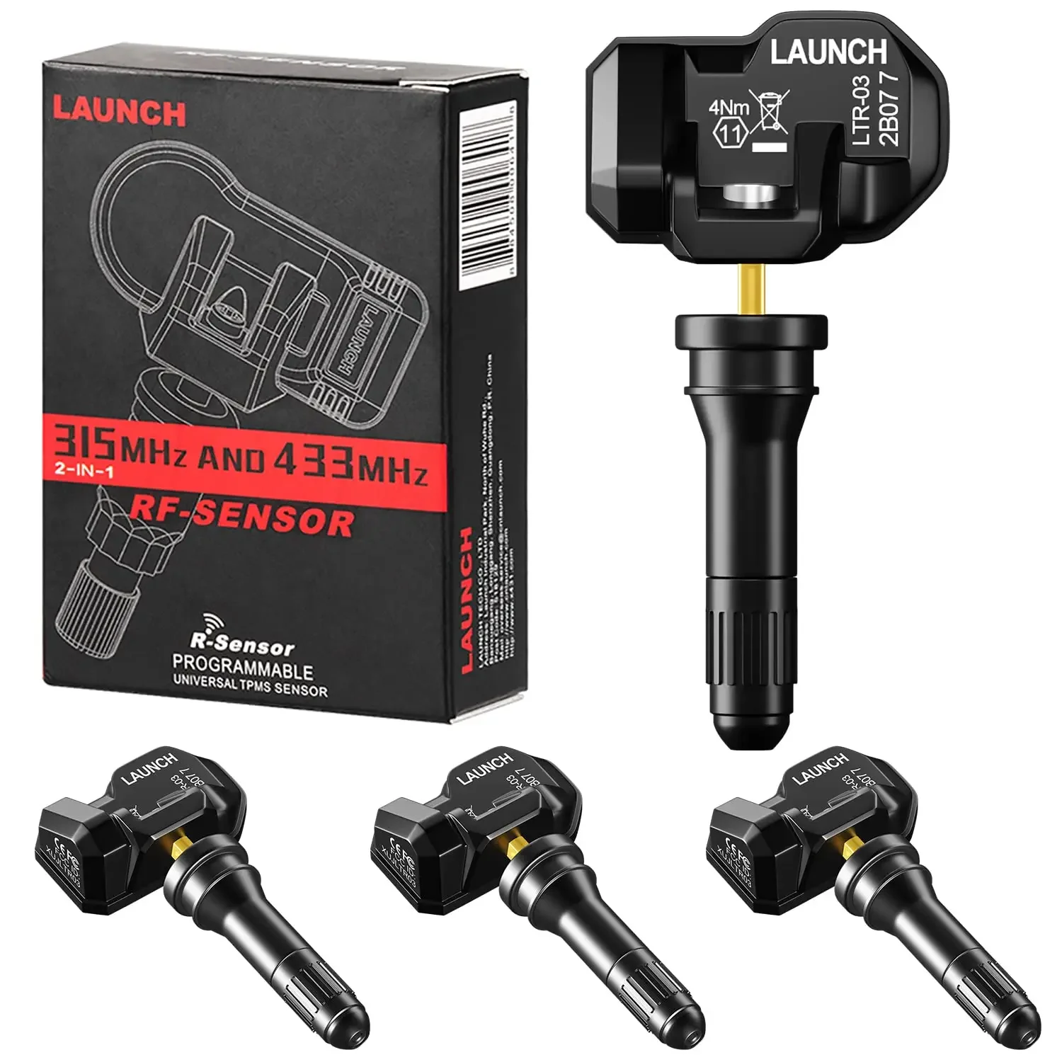 

LAUNCH LTR-03 Programmed Tire Pressure Monitoring System R F Dual Frequency (315MHZ+433MHZ) TPMS Sensor