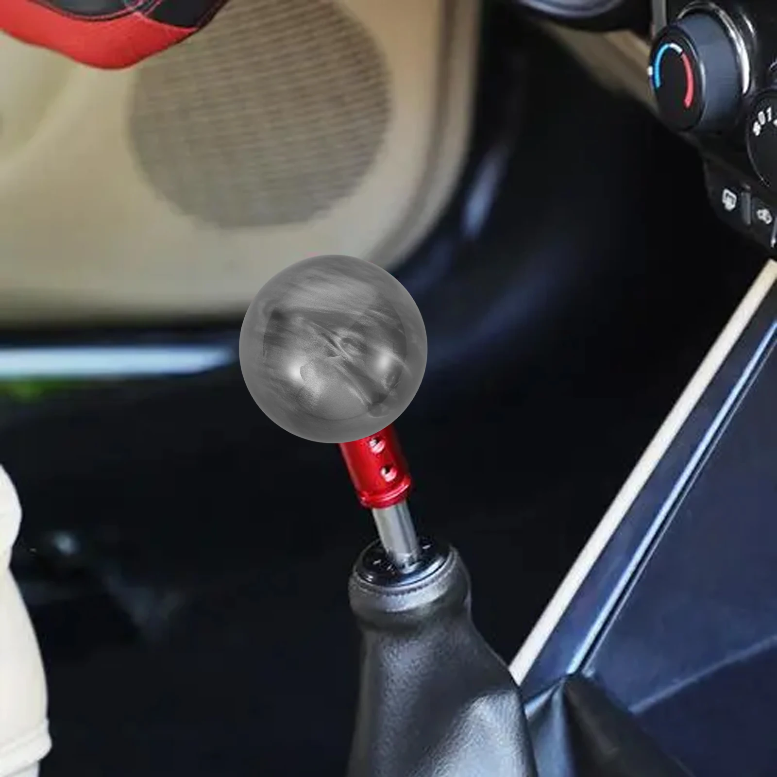 

Universal Acrylic Shift Knob Gear Head Manual Car Modified Ball Shifter Lever Decorative Cap Gray Finish Smooth Gear Changes