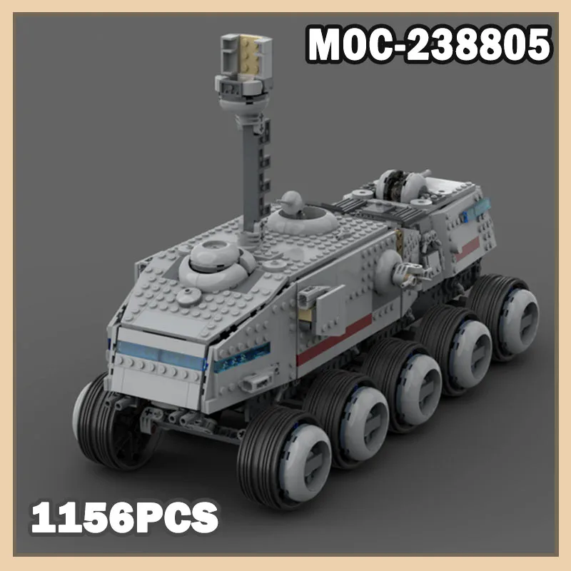

MOC-238805 Military War Tank Building Block Brick Soldier Vehicle Corps Army Customize Creative Gifts 1156PCS Space War DIY Toys