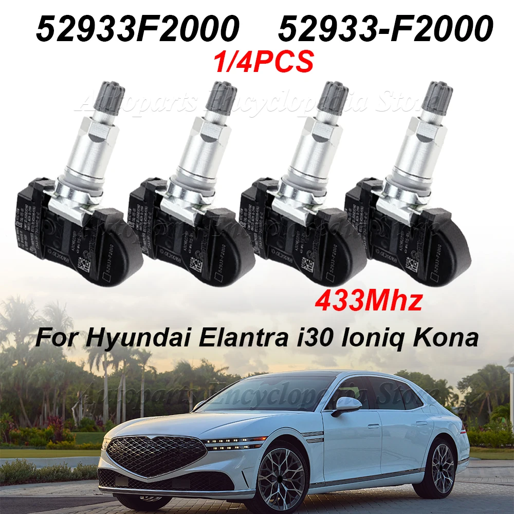 For Hyundai Elantra I30 Ioniq Kona Kia Niro Optima Sportage 52933-F2000 TPMS Tire Pressure Sensor 52933F2000 433MHZ