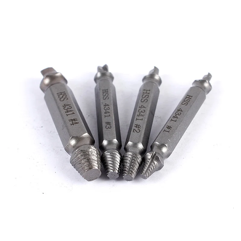 4~6pcs HSS Titanium Damaged Screw Extractor Drill Bit Extractor Drill Set Broken Speed Out Bolt Extractor Bolt Stud Remover Tool
