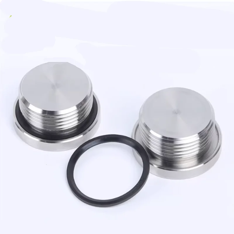 2 Pcs G3/4 G7/8 G1 M26 M27 M30 M32 M33 Bolt 304 Screws Hex Socket ED Ring Sealed Plug with Flange Oil Plug BSP Thread Plug Bolt