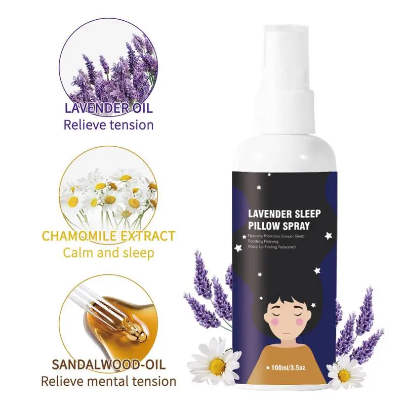 Lavender Sleep Spray 100ml Aromatherapy Sleep Lavender Pillow Mist Sleep Pillow Spray For Bedroom Deep Sleep Spray