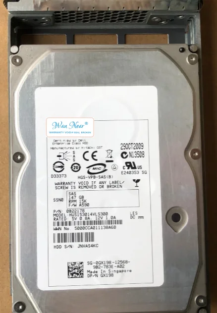 

Для 147G 15K SAS 3,5 0GX198