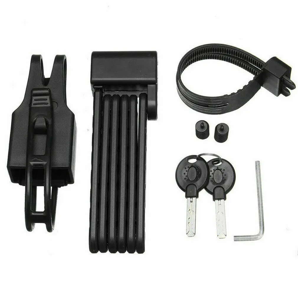 

Bicycle Lock Bike Cable with Key Combination Accessories Folding Locks High Security