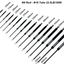 1 pz 100N/23LB 150-600mm puntoni a Gas con occhi in acciaio estremità ammortizzatori sollevatore a molla a Gas supporta panca da esterno piattaforma letto RV