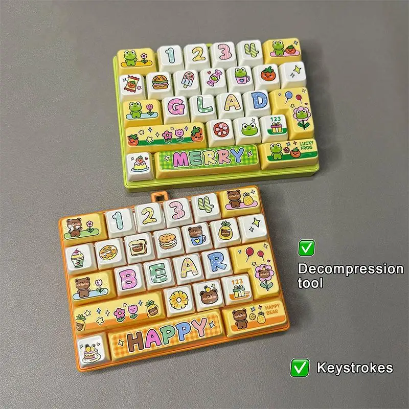 1 Stück 2026 Neue Niedliche 26-Tasten-Stressabbau-Tastatur Kreative Mechanische Heilende Hängedekoration Kleines Geschenkzubehör – Detail 1