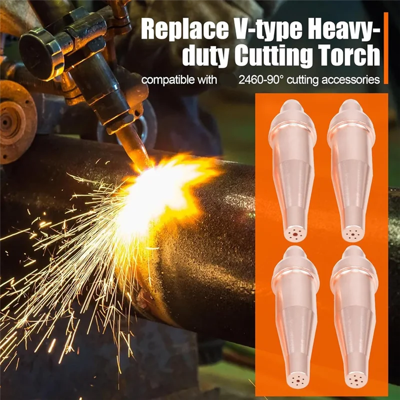 

【Limited Time Offer】1-101 Acetylene Cutting Torch Tips Size 0-3 Heavy Duty Torch CA 2460-90 ° Cutting Accessories